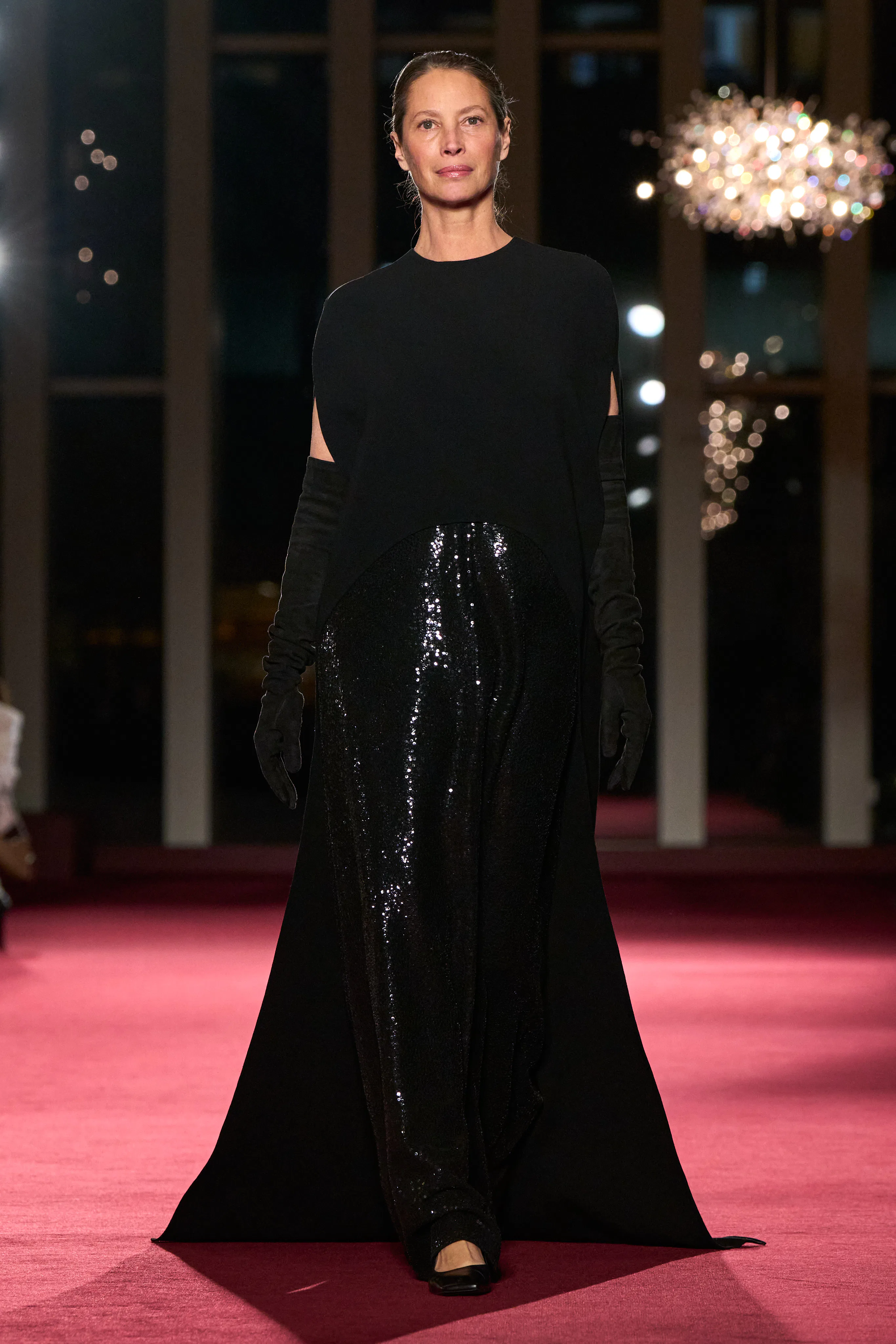 slim fit dress slacks A-line Tulle Black Runway Prom Dress for Catwalk Show – loveangeldress