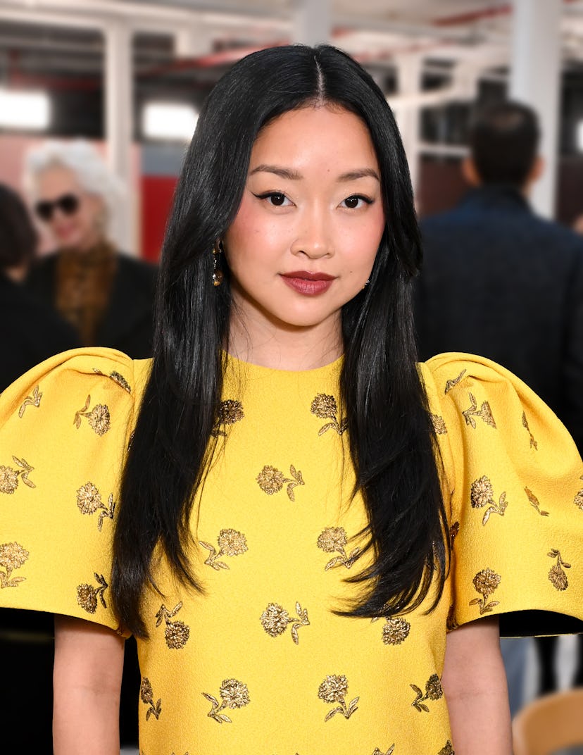 Lana Condor attends Carolina Herrera show during New York Fashion Week in Meatpacking District on Fe...