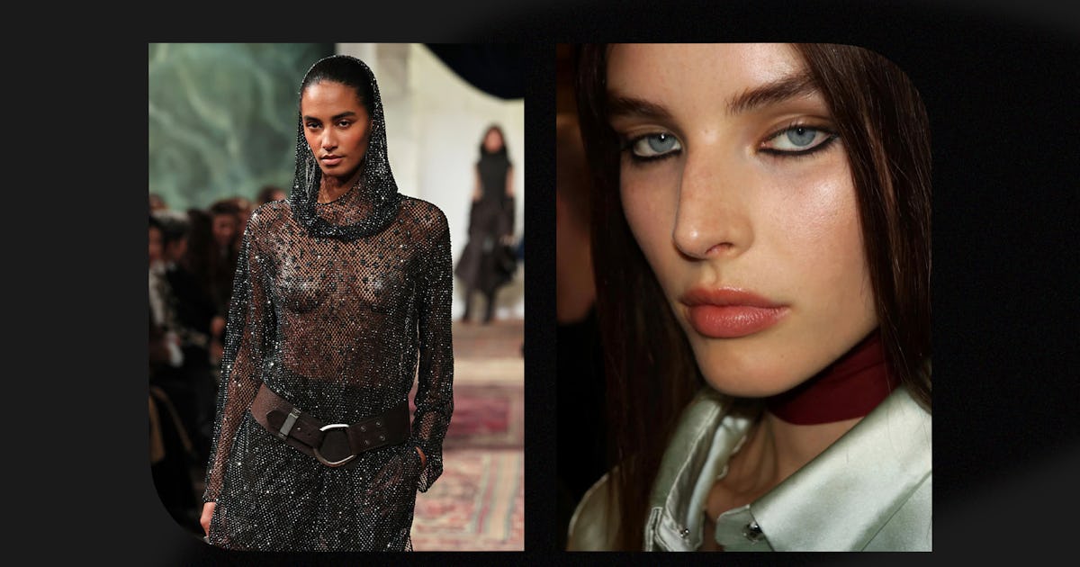 Rom-Com Flush, Grunge Eyeliner, & More Major Beauty Trends From NYFW