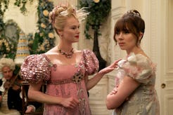 Cressida and Eloise on Bridgerton. Photo via Netflix