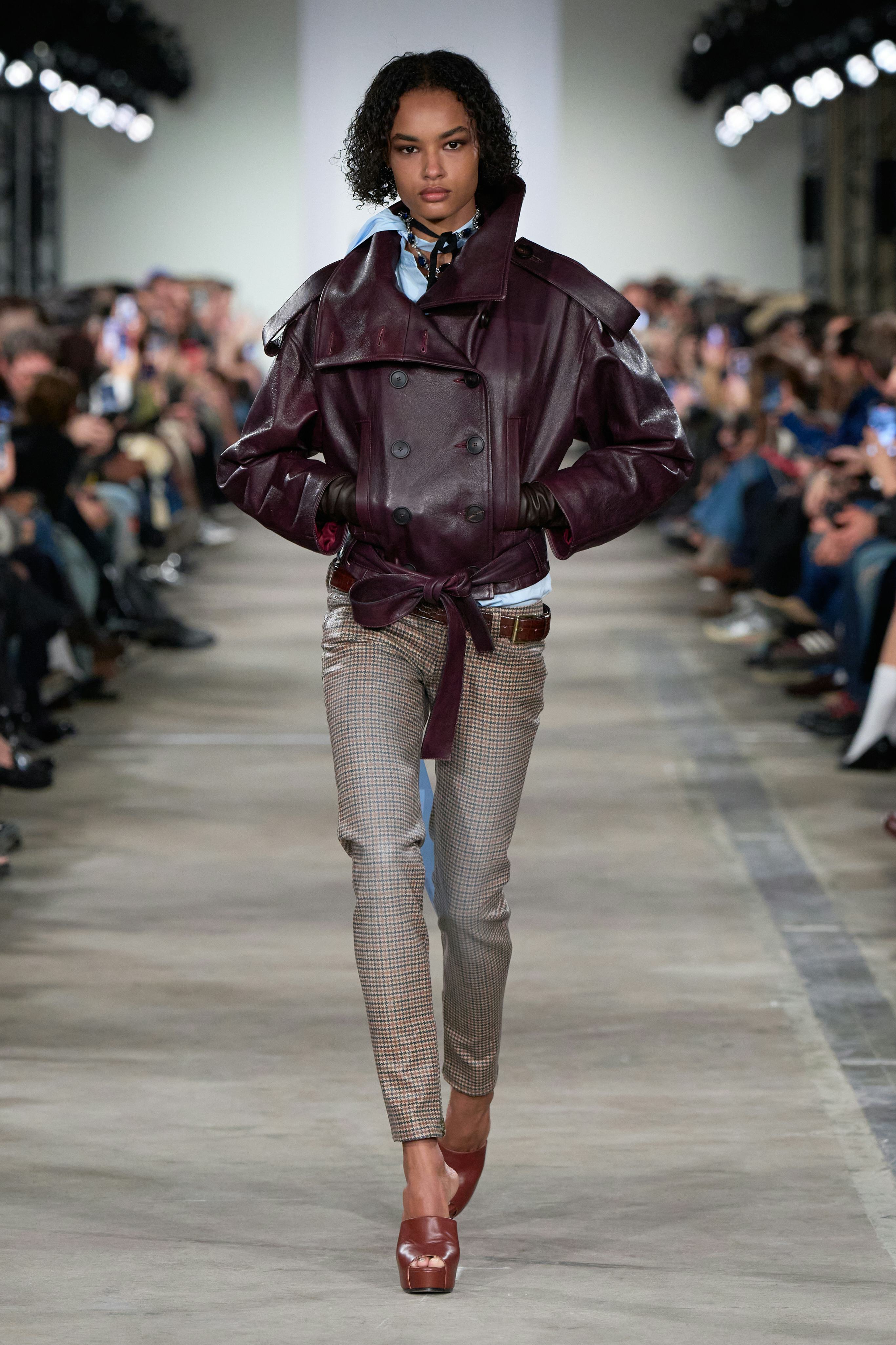 a look from 7 for all mankind's new york fashion week runway show