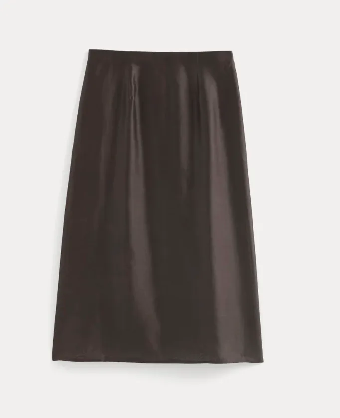 Midi Skirt in Cotton-Silk Organza