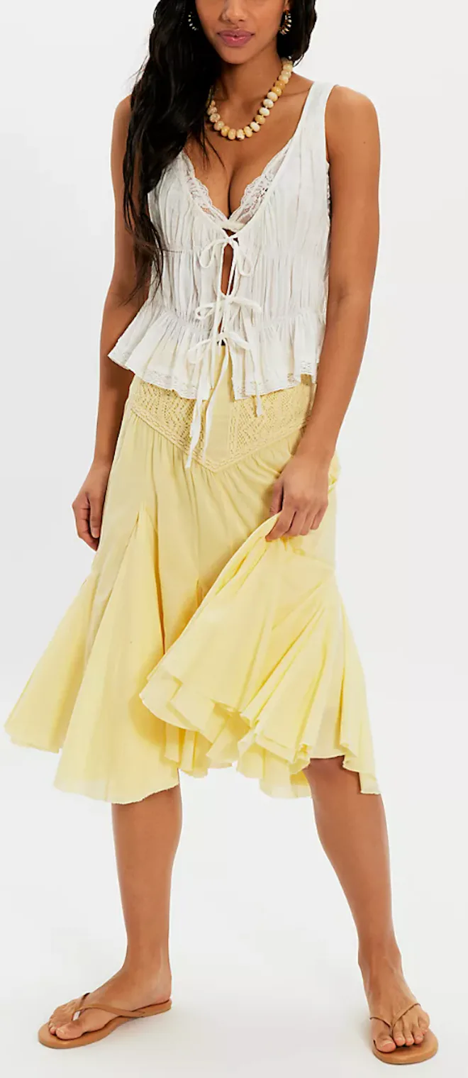 FP One Frida Godet Midi Skirt