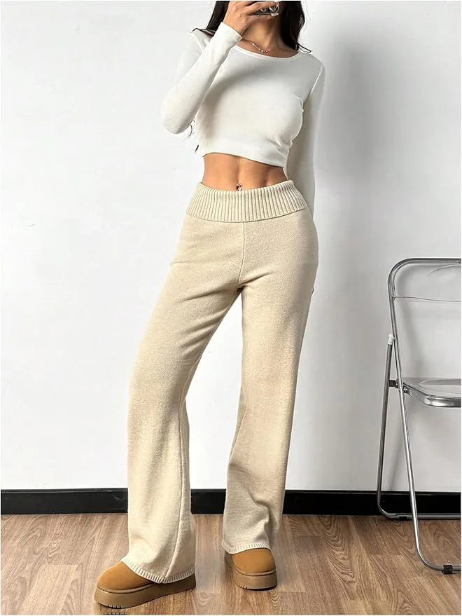 Verdusa Fold Over Low Waist Pants