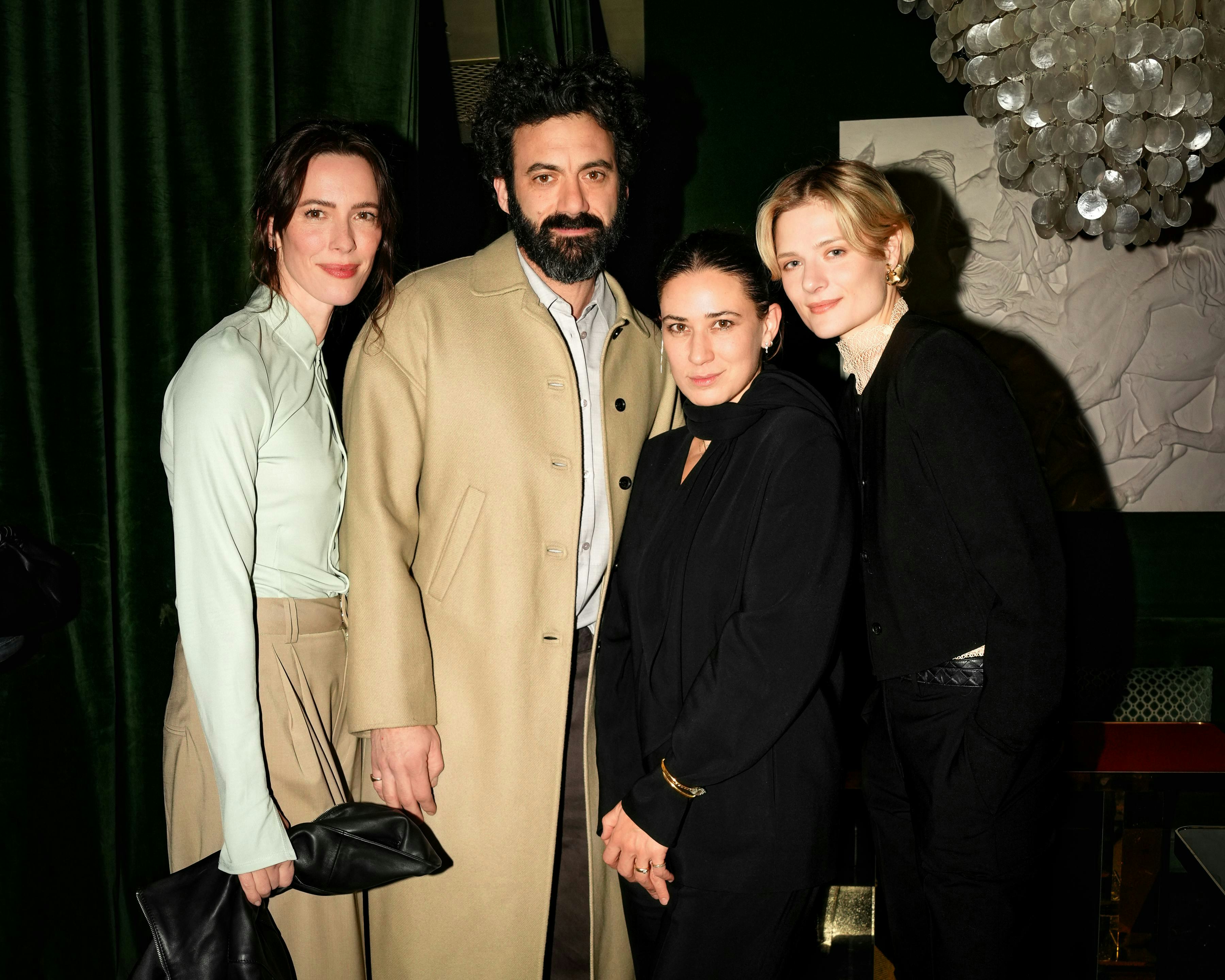 Rebecca Hall, Morgan Spector, Daniella Kallmeyer, and Louisa Jacobson at the Kallmeyer NYFW party