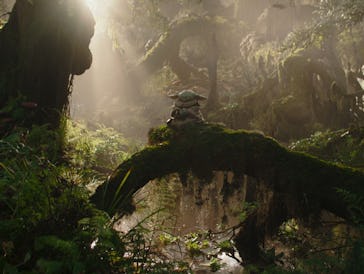 Grogu meditates in The Mandalorian and Grogu