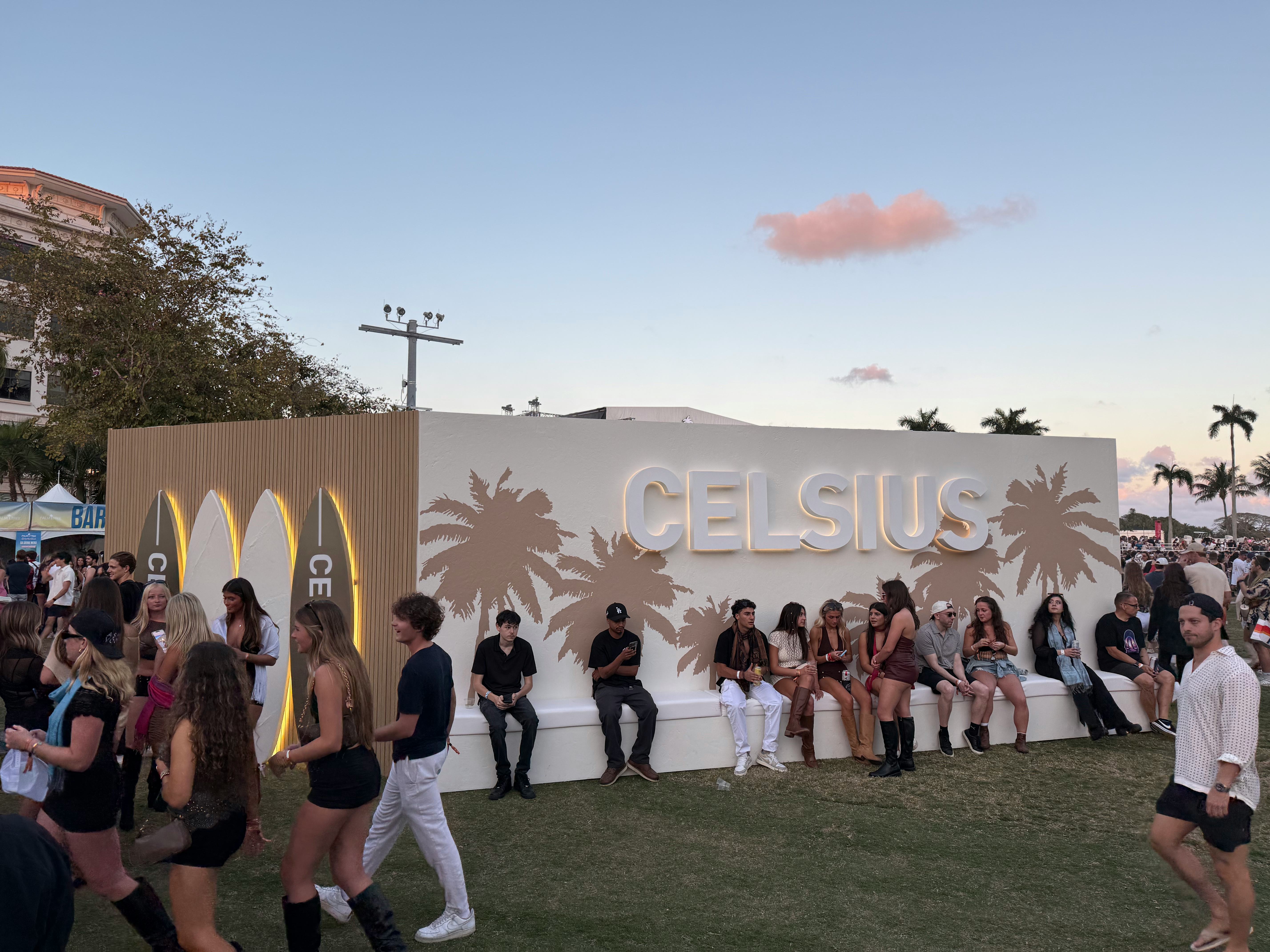 Celsius activation at Palm Tree Music Festival in West Palm Beach