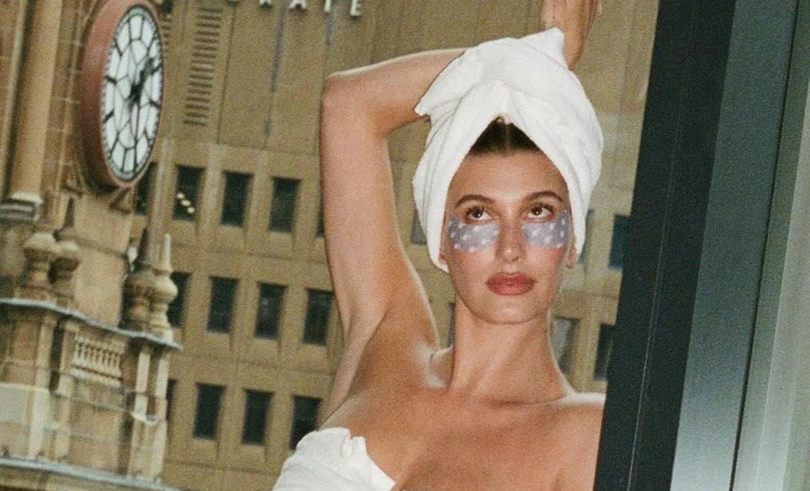 Hailey Bieber Wore A Towel As A Bra