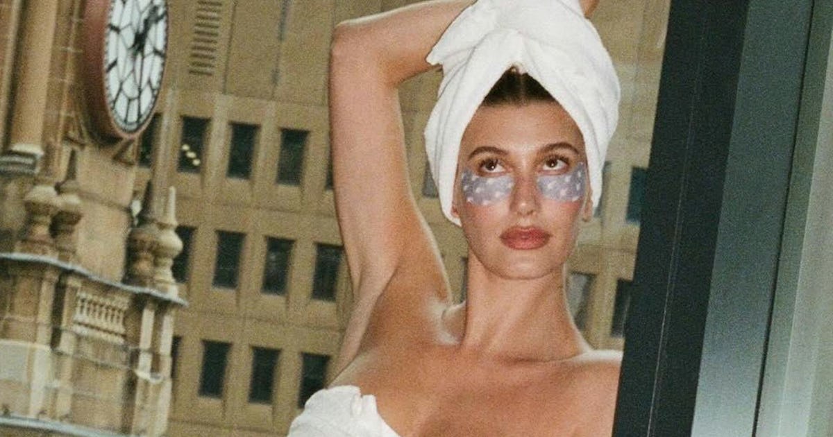 Hailey Bieber Wore A Towel As A Bra