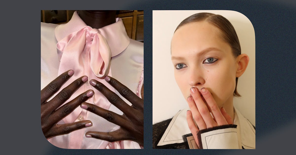 "Marie Antoinette" Manis, Red Velvet Hues, & More Must-See NYFW Nail Looks