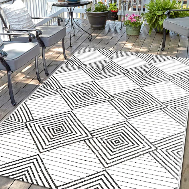 DiiKoo Checkered Outdoor Rug