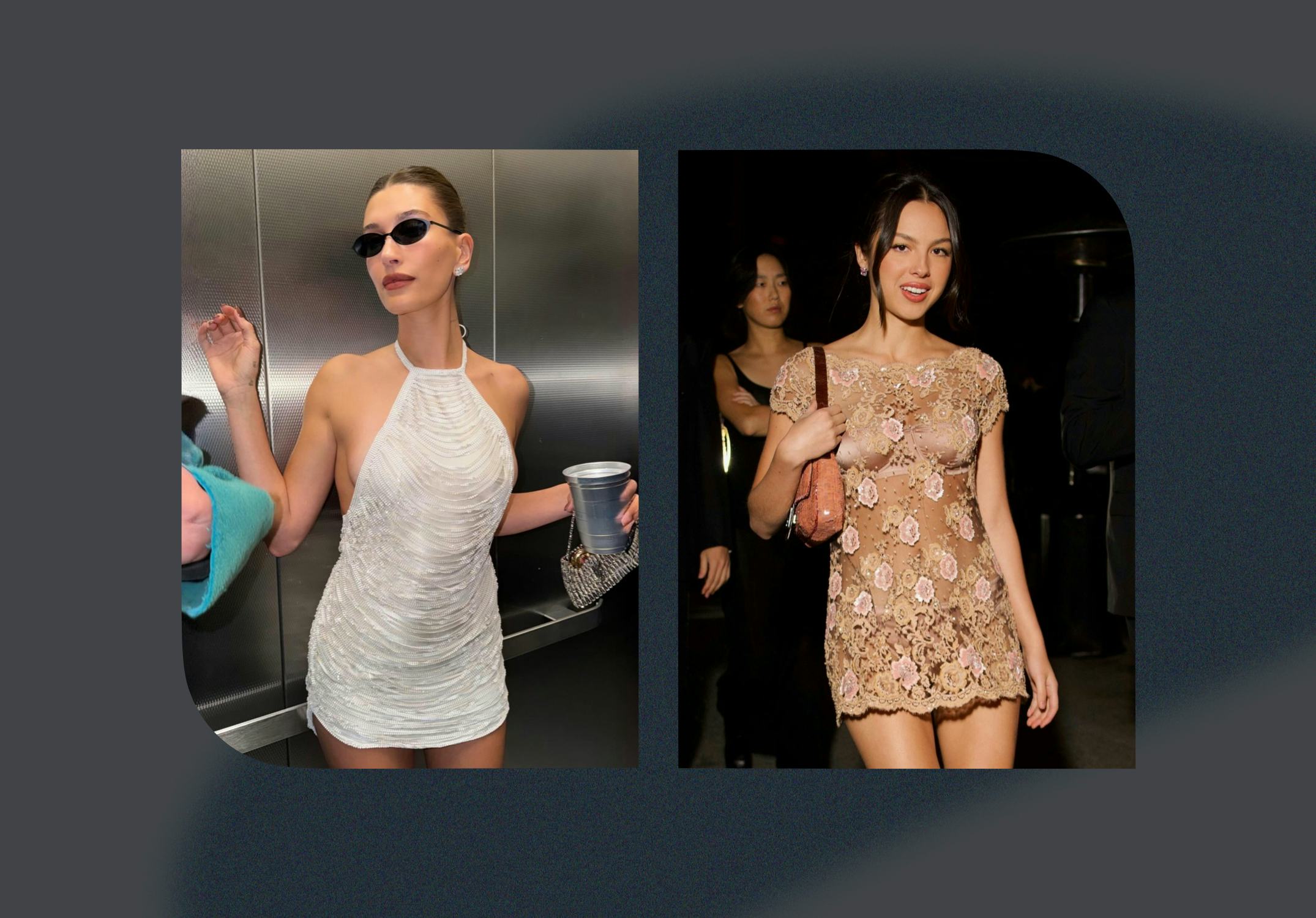 Hailey Bieber and Olivia Rodrigo at the Grammys after parties. 