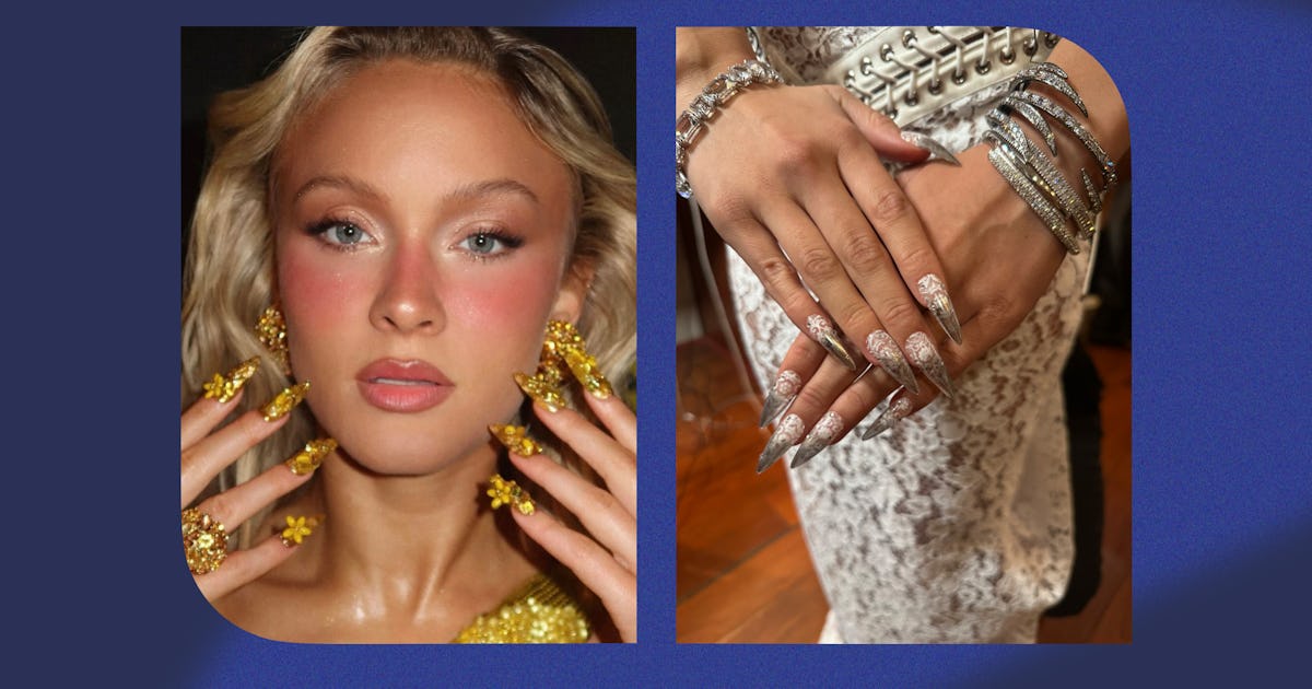 Zara's Beaded Nails, Doechii's Copper French Tips, & More Must-See Grammys Manicures