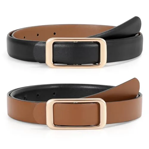 JASGOOD Reversible Leather Belt 