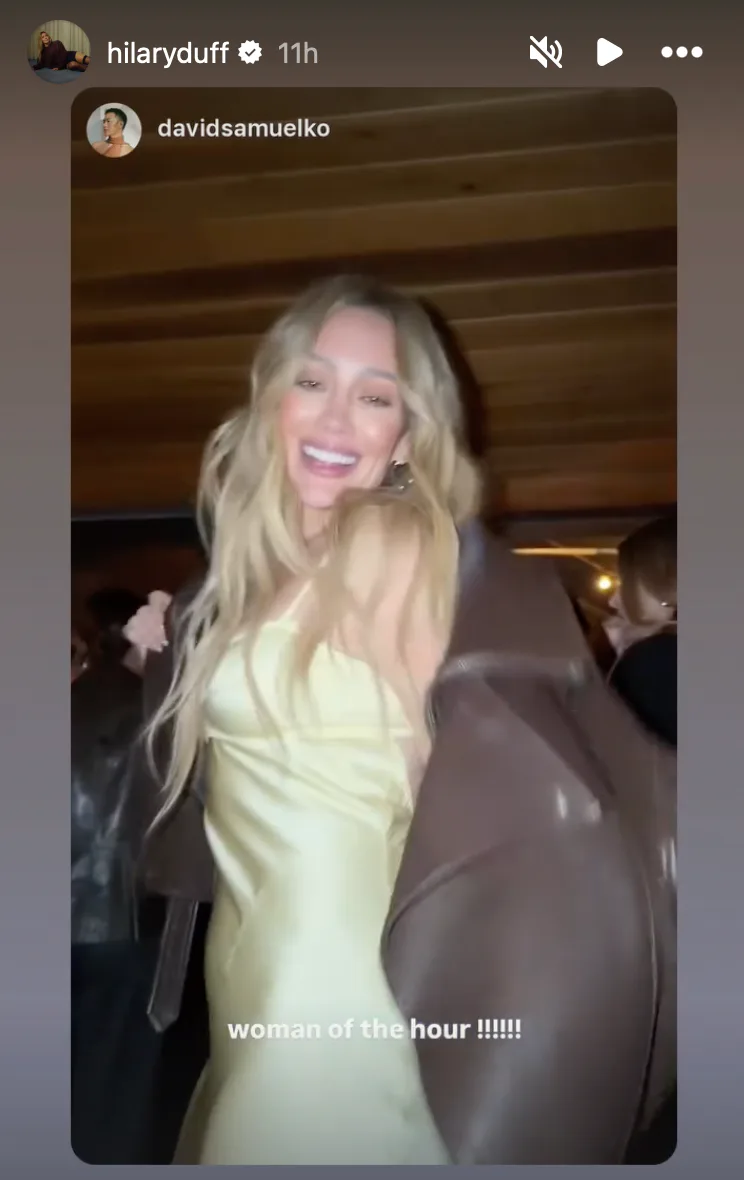 Hilary Duff Wore A Butter Yellow Slip Dress To Her Album Release Party Hilary Duff Wore A Butter Yellow Slip Dress To Her Album Release Party