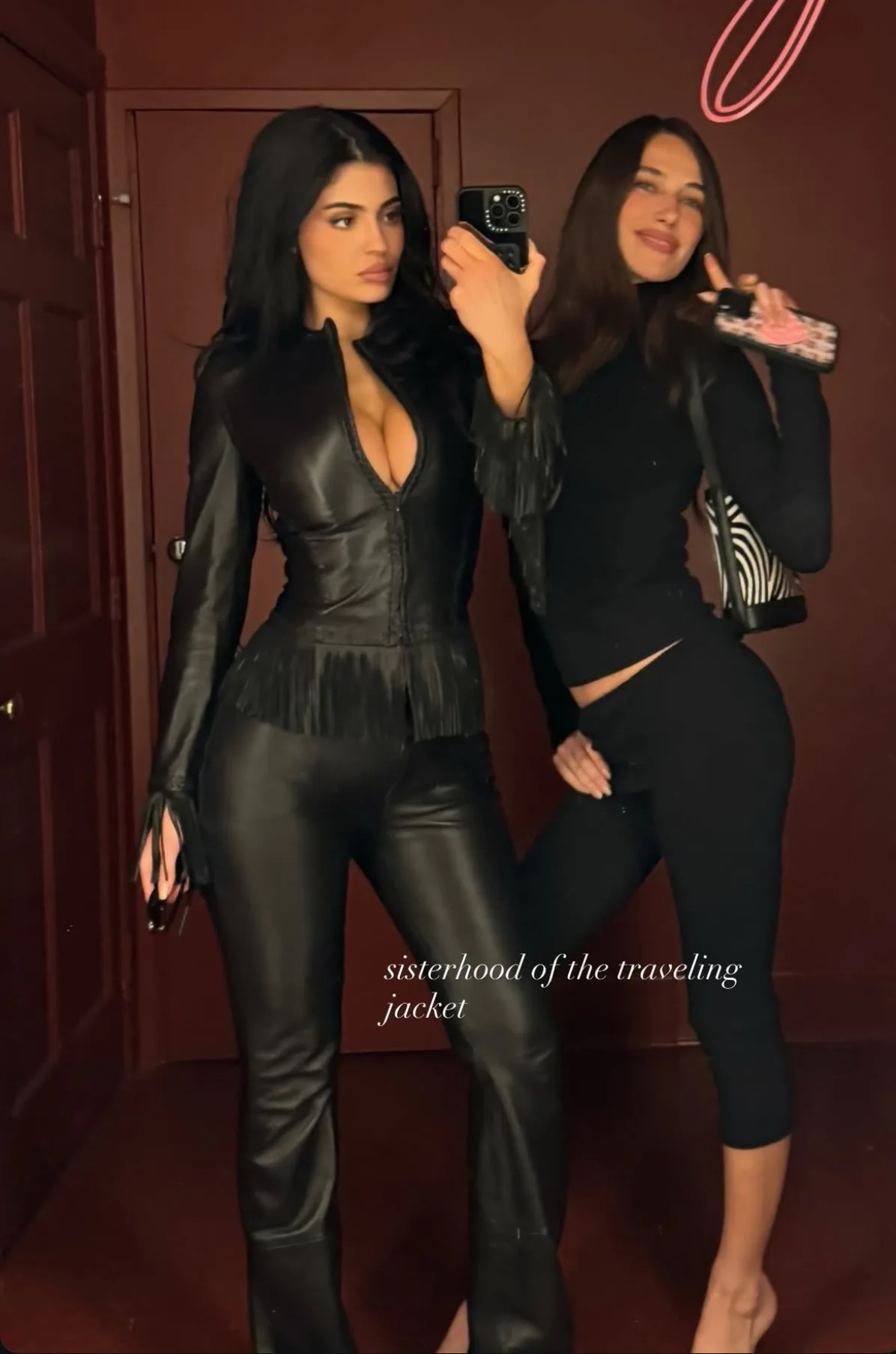 Kylie Jenner & Hailey Bieber's Sisterhood Of The Traveling Versace Jacket