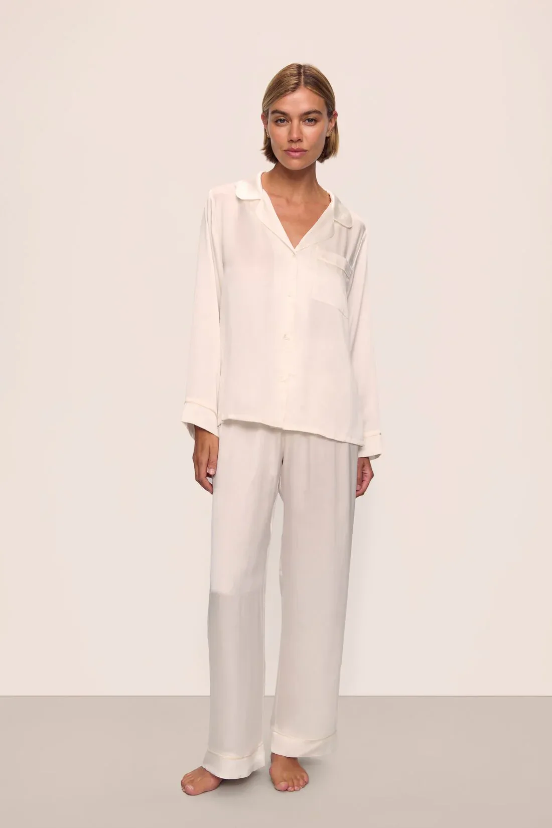 Inez Washable Silk Long PJ Set