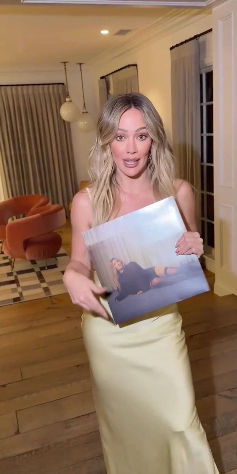 Hilary Duff Wore A Butter Yellow Slip Dress To Her Album Release Party Hilary Duff Wore A Butter Yellow Slip Dress To Her Album Release Party