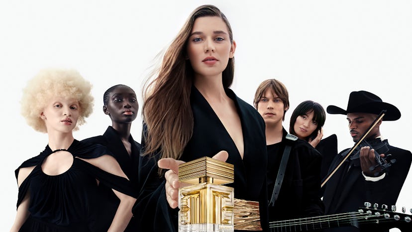 destin de balmain fragrance campaign