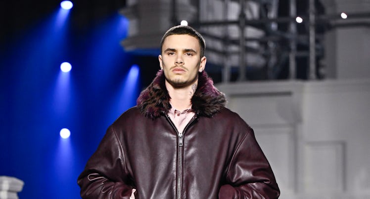 Romeo Beckham on the runway at the Burberry fashion show as part of London Fashion Week Fall 2026 on...
