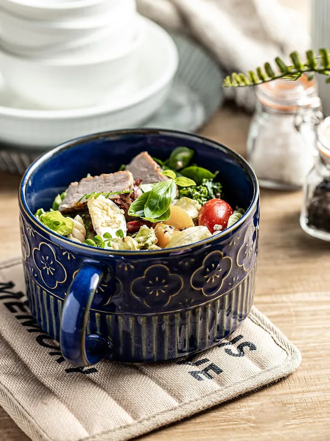 Gomakren Large Soup Bowl with Handle