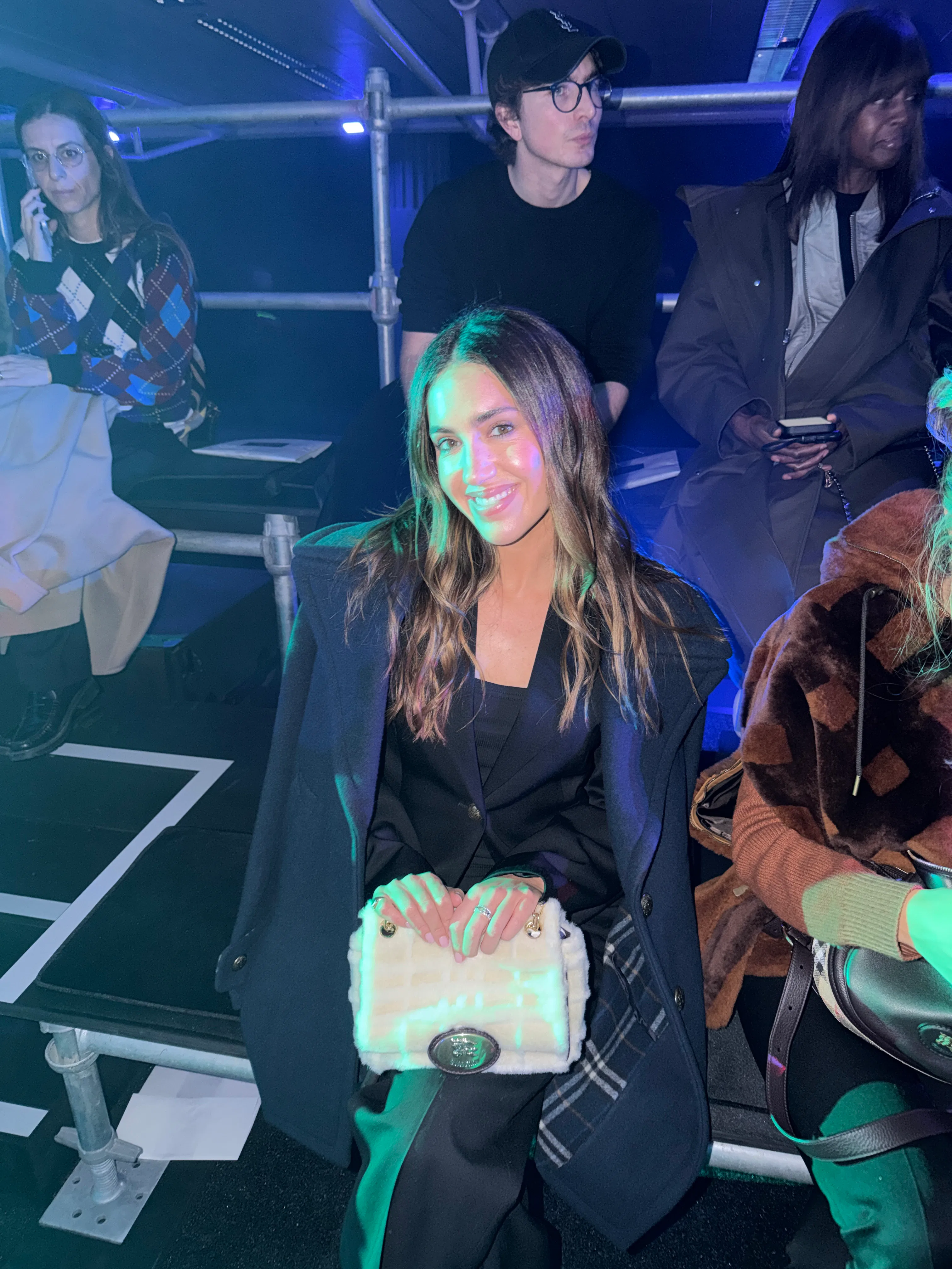 Tinx front row at Burberry