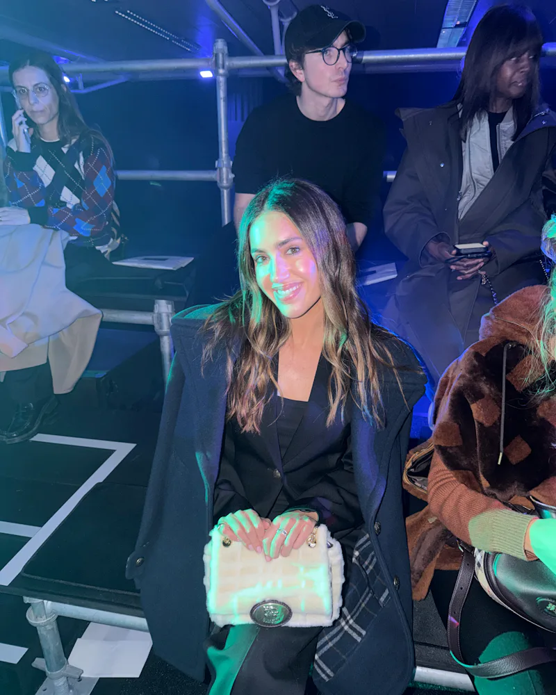 Tinx front row at Burberry