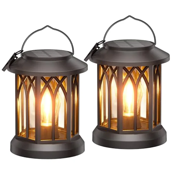 WdtPro Outdoor Hanging Solar Lanterns (2-Pack)
