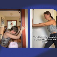 Pushing your hands into a wall is an effective way to release anger.