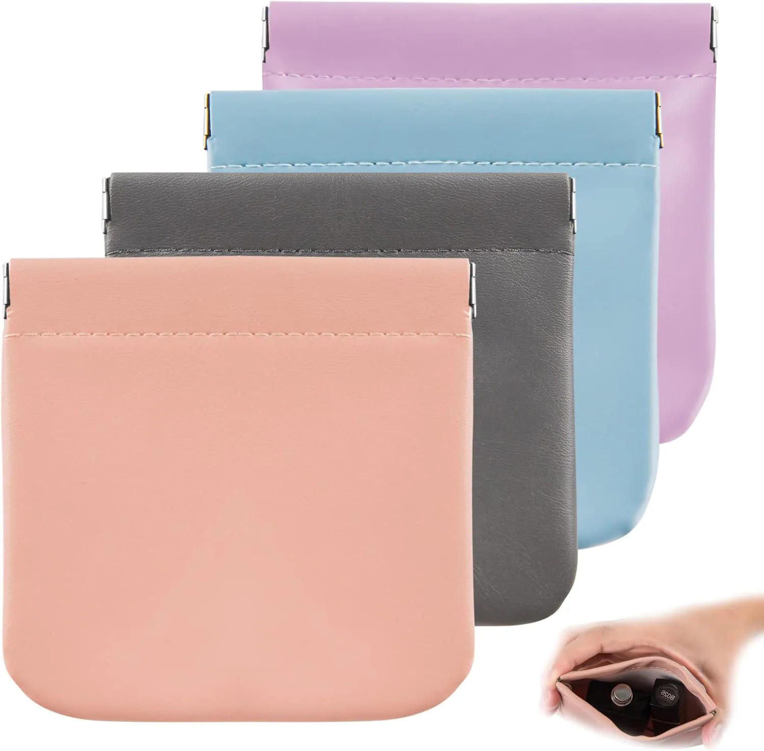 CANIPHA Self-Closing Makeup Pouch (4-Pack)