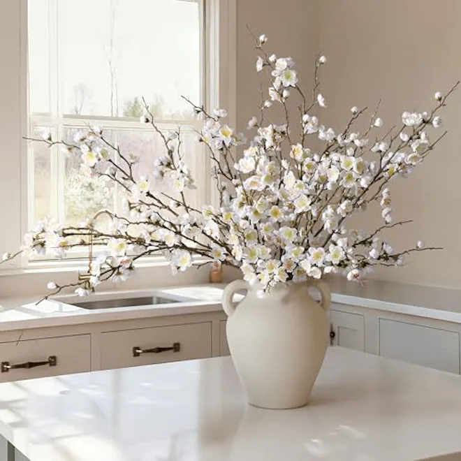 florisso Artificial Cherry Blossom Branches (6 Pieces)