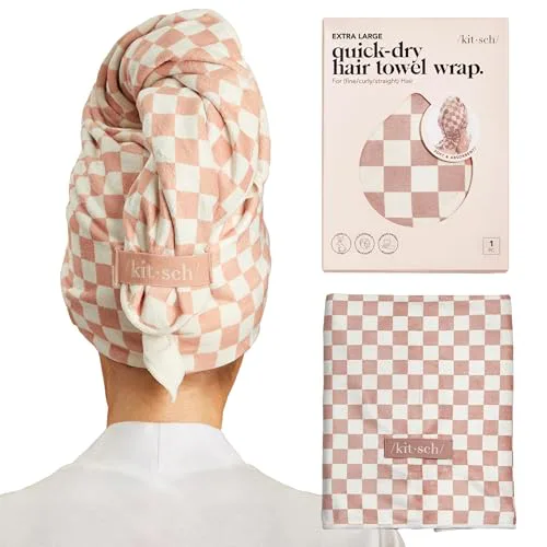  Kitsch XL Microfiber Hair Towel 