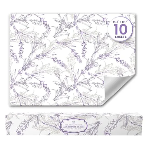 Linda's Essentials Lavender Scented Drawer Liners (10-Pack)