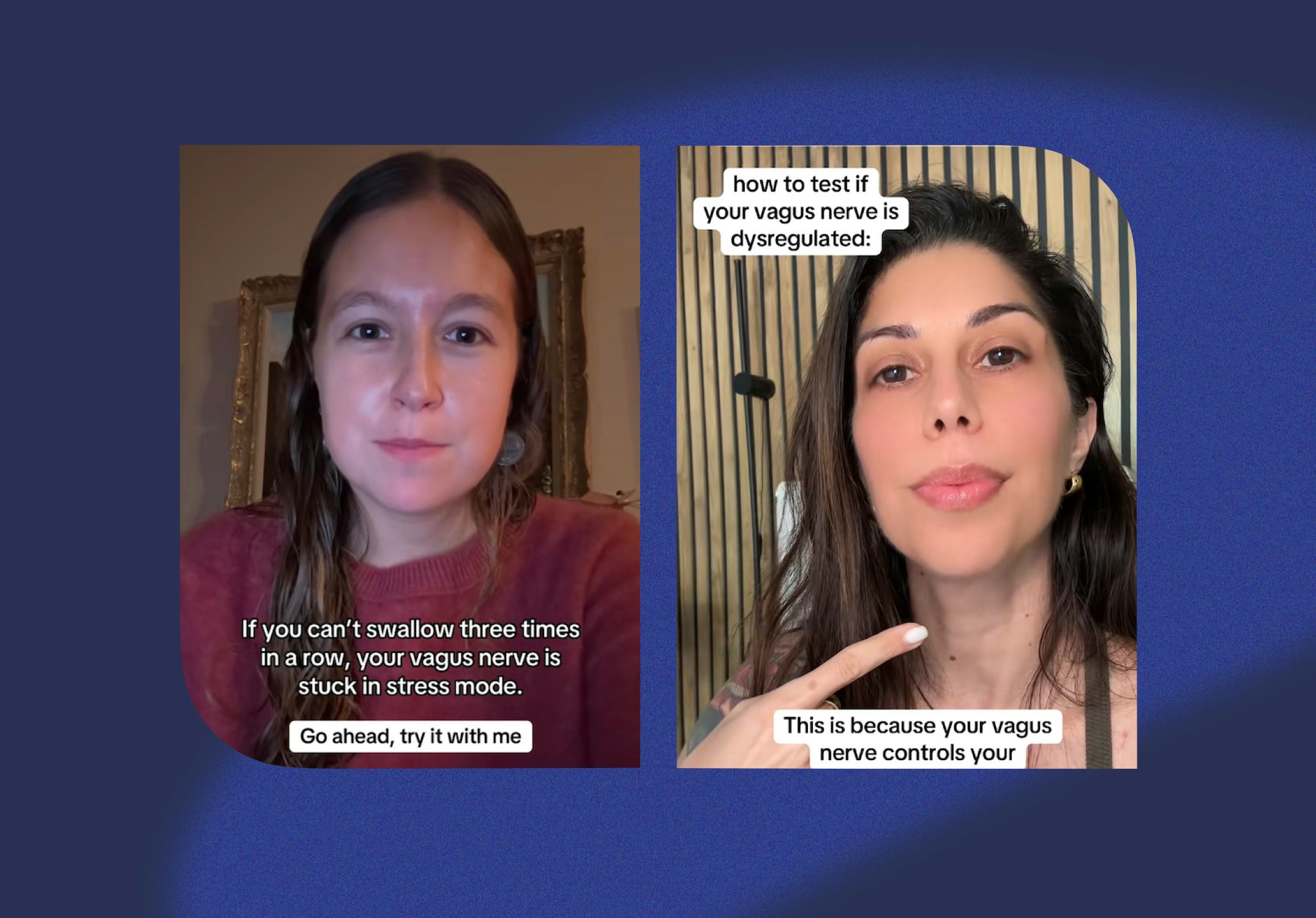 How to tell if your body is stuck in stress mode using the "three swallow" test.