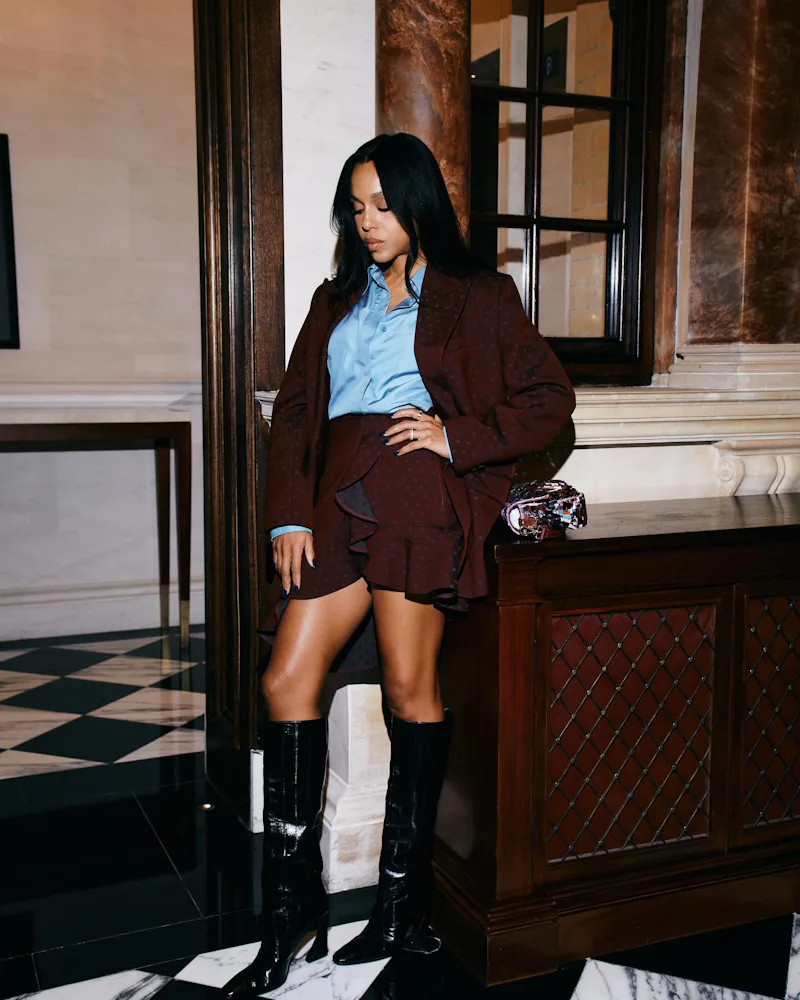 Kerry Washington with a silk press in London