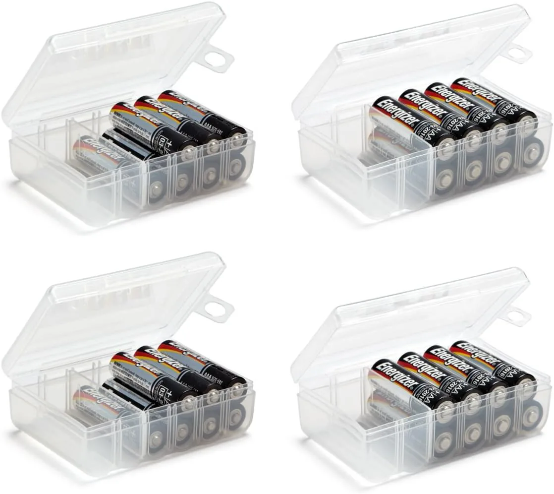 GlossyEnd Battery Storage Cases (4-Pack)