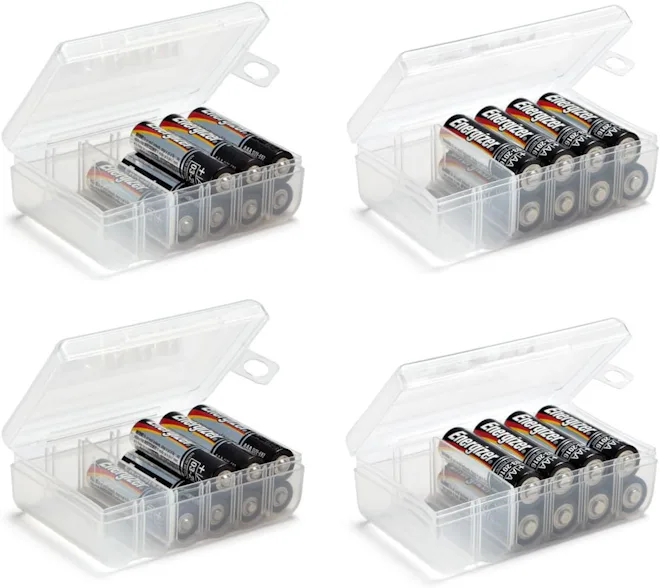 GlossyEnd Battery Storage Cases (4-Pack)