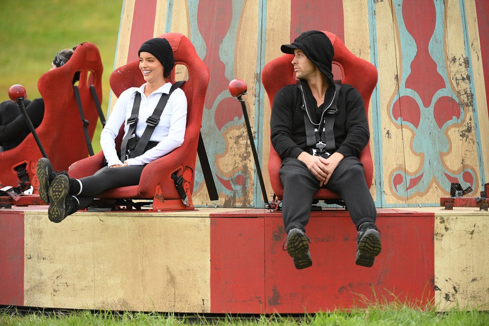 Rob Rausch and Maura Higgins on 'The Traitors'