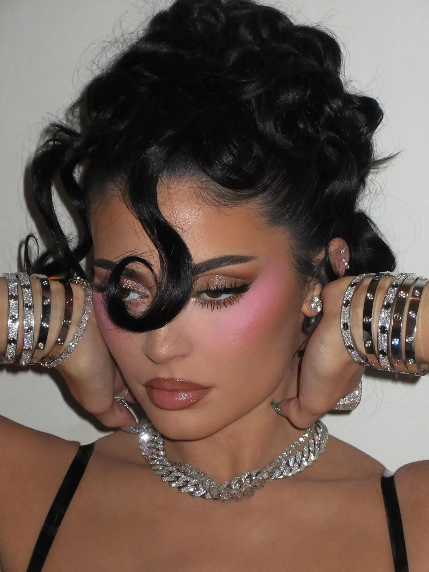 Kylie Jenner with a prom updo