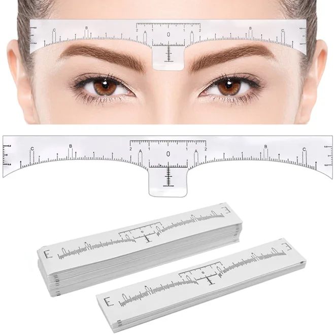 KINGMAS Disposable Stencil Brow Ruler (100-Pack)