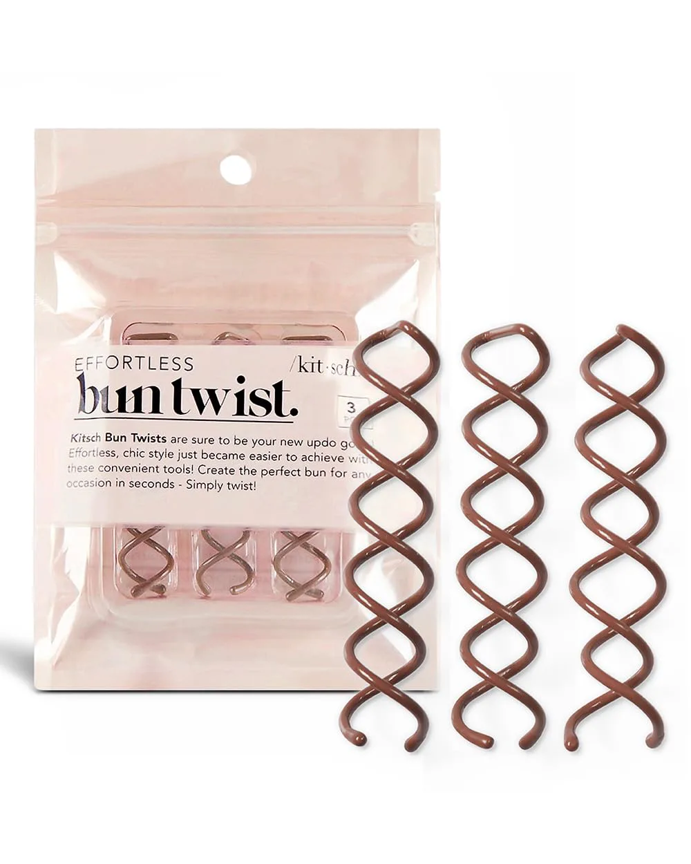 Kitsch Spiral Hair Bobby Pins (3-Pack)