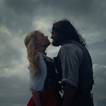 Margot Robbie and Jacob Elordi in Wuthering Heights
