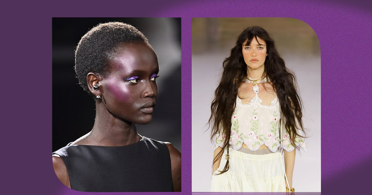 Red Blush, "Birkin Bangs," & More Standout Beauty Trends From Paris Fashion Week