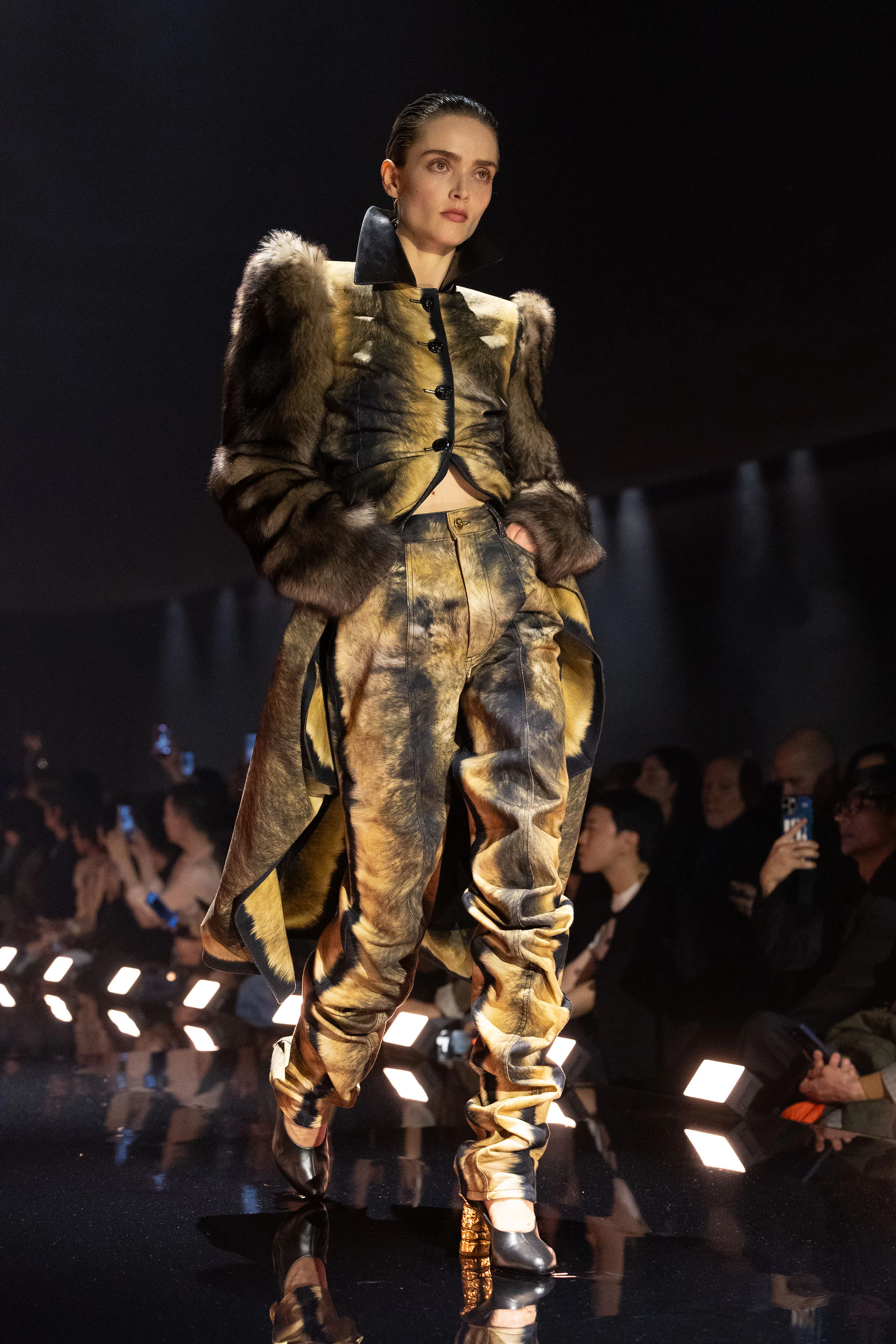 paris fashion week trends furry sleeves Schiaparelli 