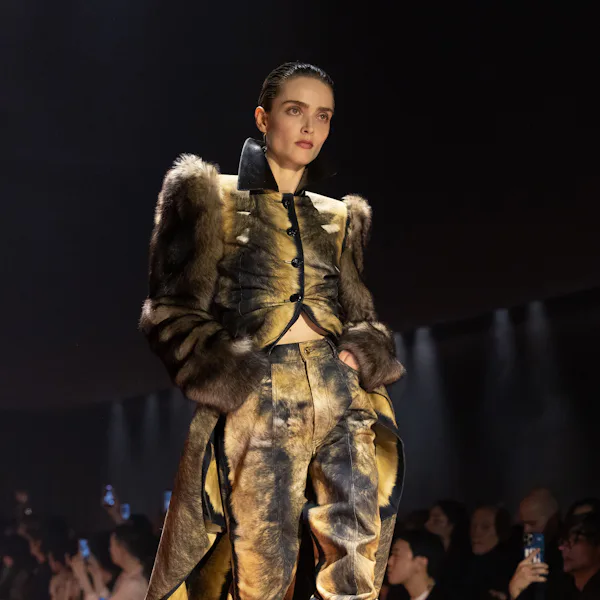 paris fashion week trends furry sleeves Schiaparelli