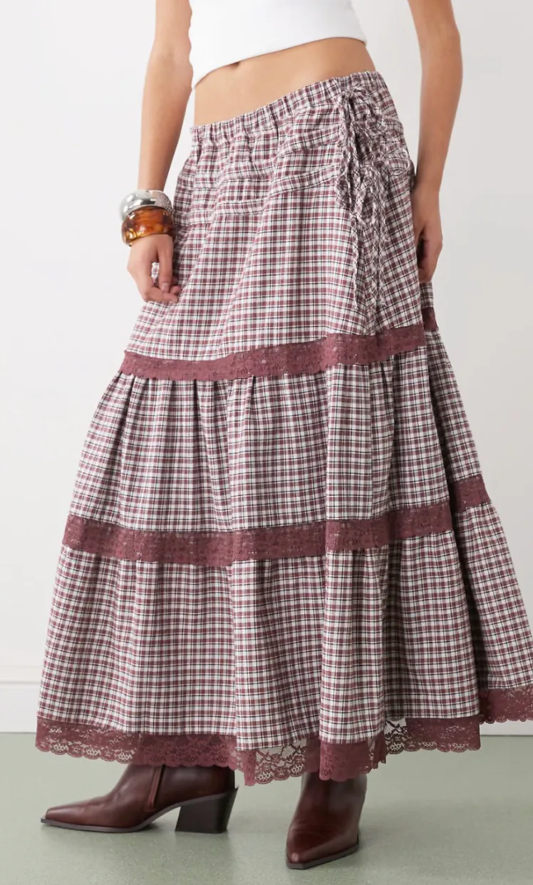 Reclaimed Vintage Western Prairie Skirt