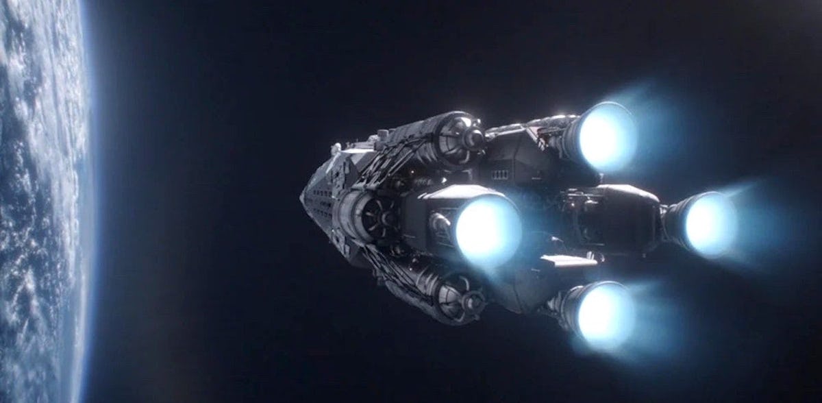 Кадр из сериала «Ради всего человечества», показывающий астронавтов на Марсе.