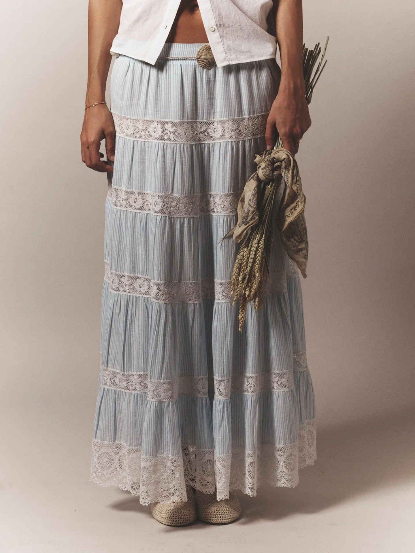 Blue White Stripe Amore Skirt