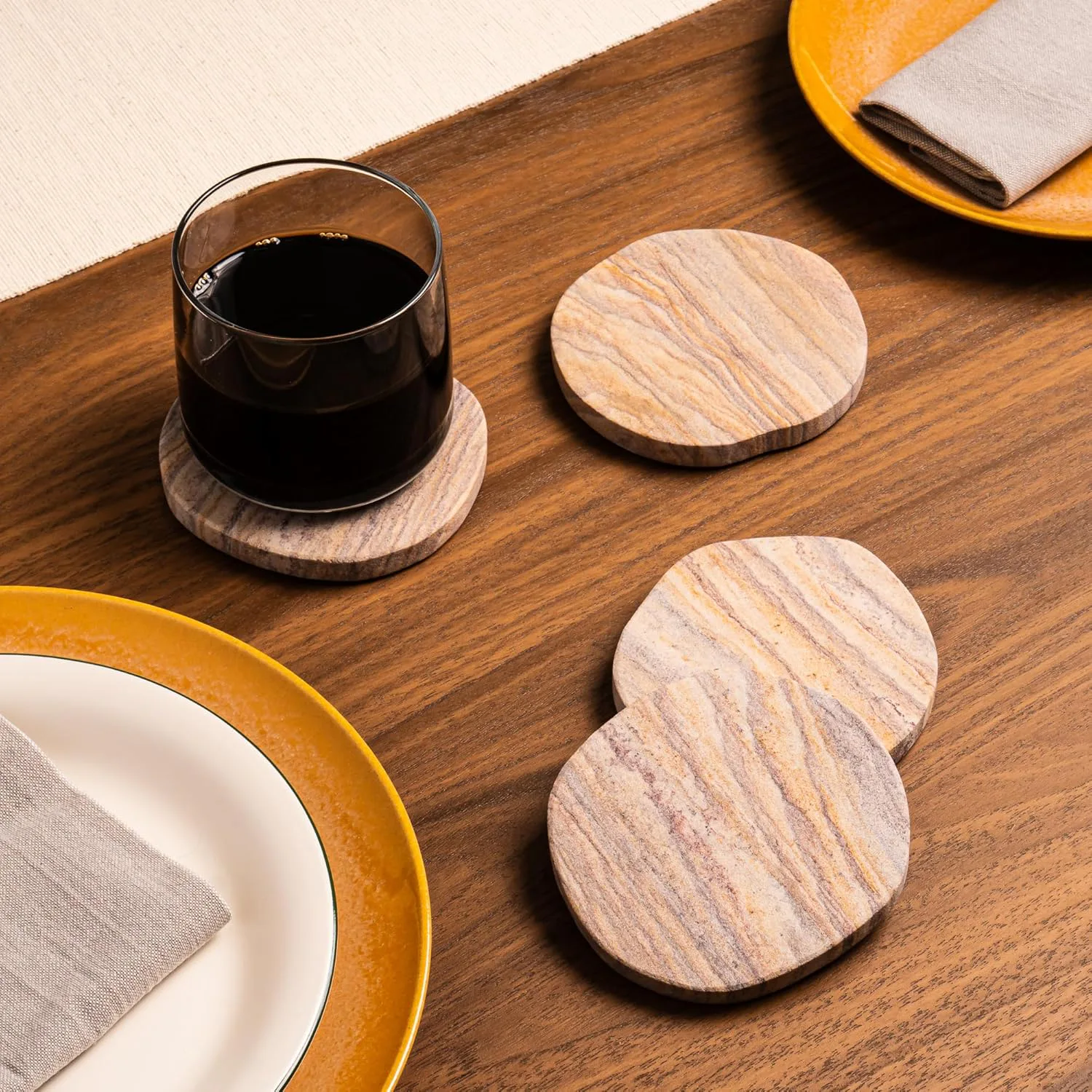 Cork & Mill Absorbent Coasters (Set of 6)