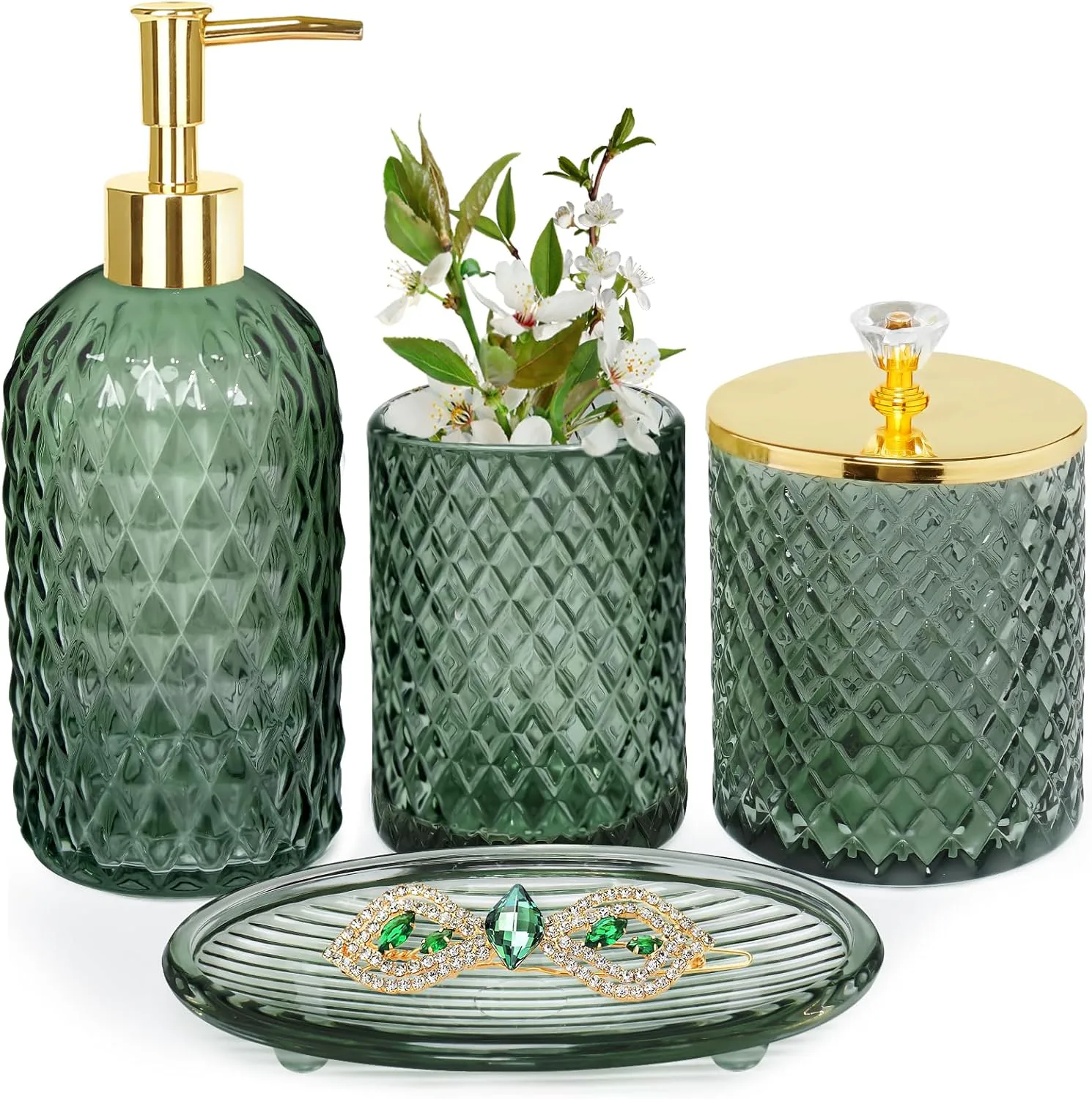 Haturi Bathroom Accessories Set (4 Pieces)